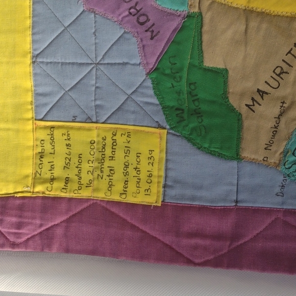 Quilted Patchwork African Map - Picture 3 of 9